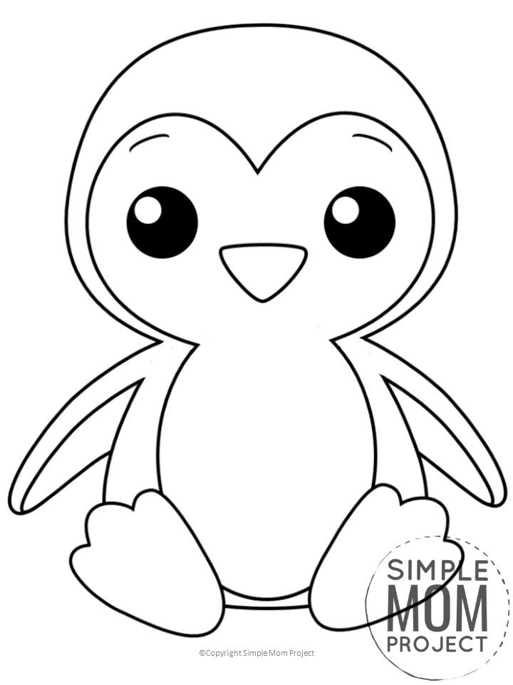 Penguin Coloring Pages For Toddlers