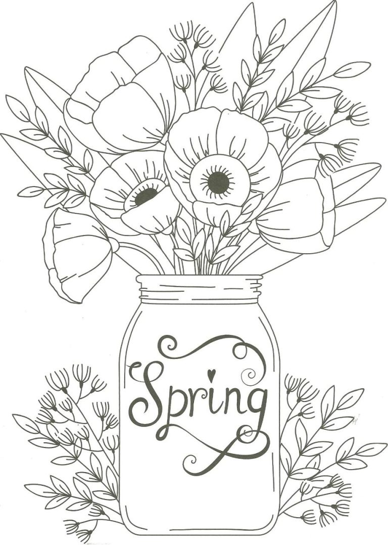 Flower Spring Coloring Sheets
