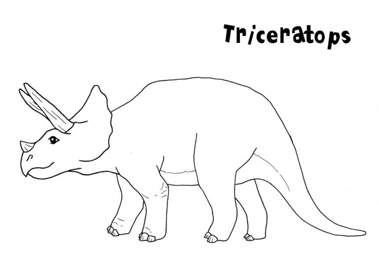 Triceratops Coloring Page Free