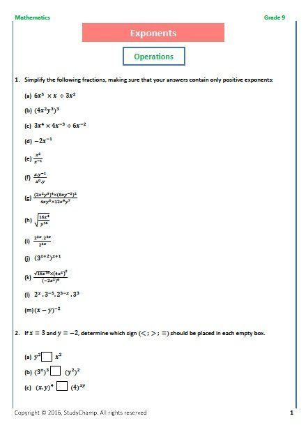Solving Exponential Equations Worksheet Pdf