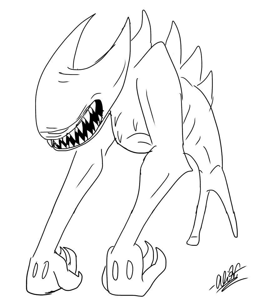 Beast Bendy Coloring Pages