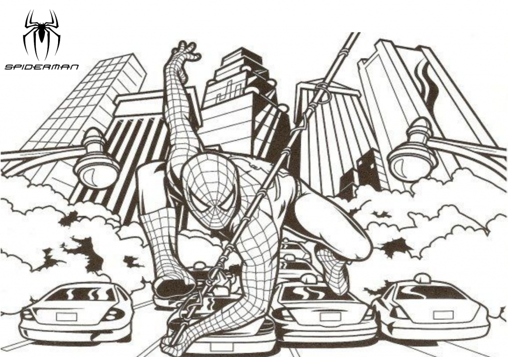 Spiderman Coloring Pages Hard