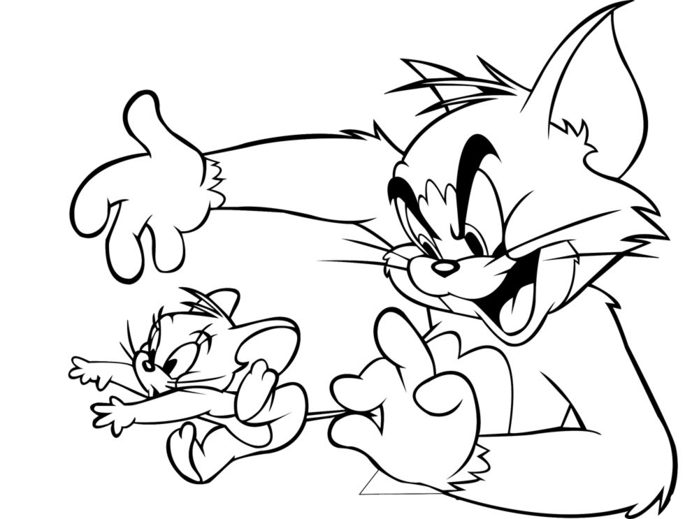 Easy Tom And Jerry Coloring Pages