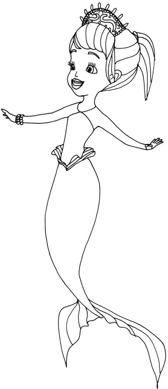 Mermaid Sofia Coloring Pages