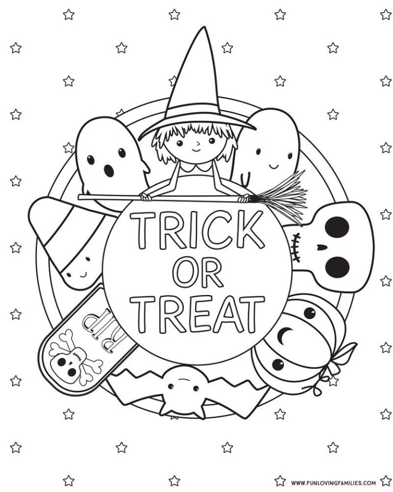 Halloween Colouring Pages Easy