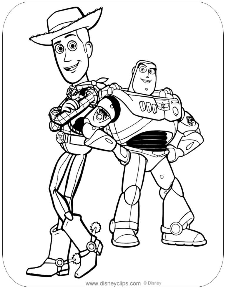 Woody And Forky Coloring Page