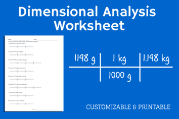 Dimensional Analysis Worksheet