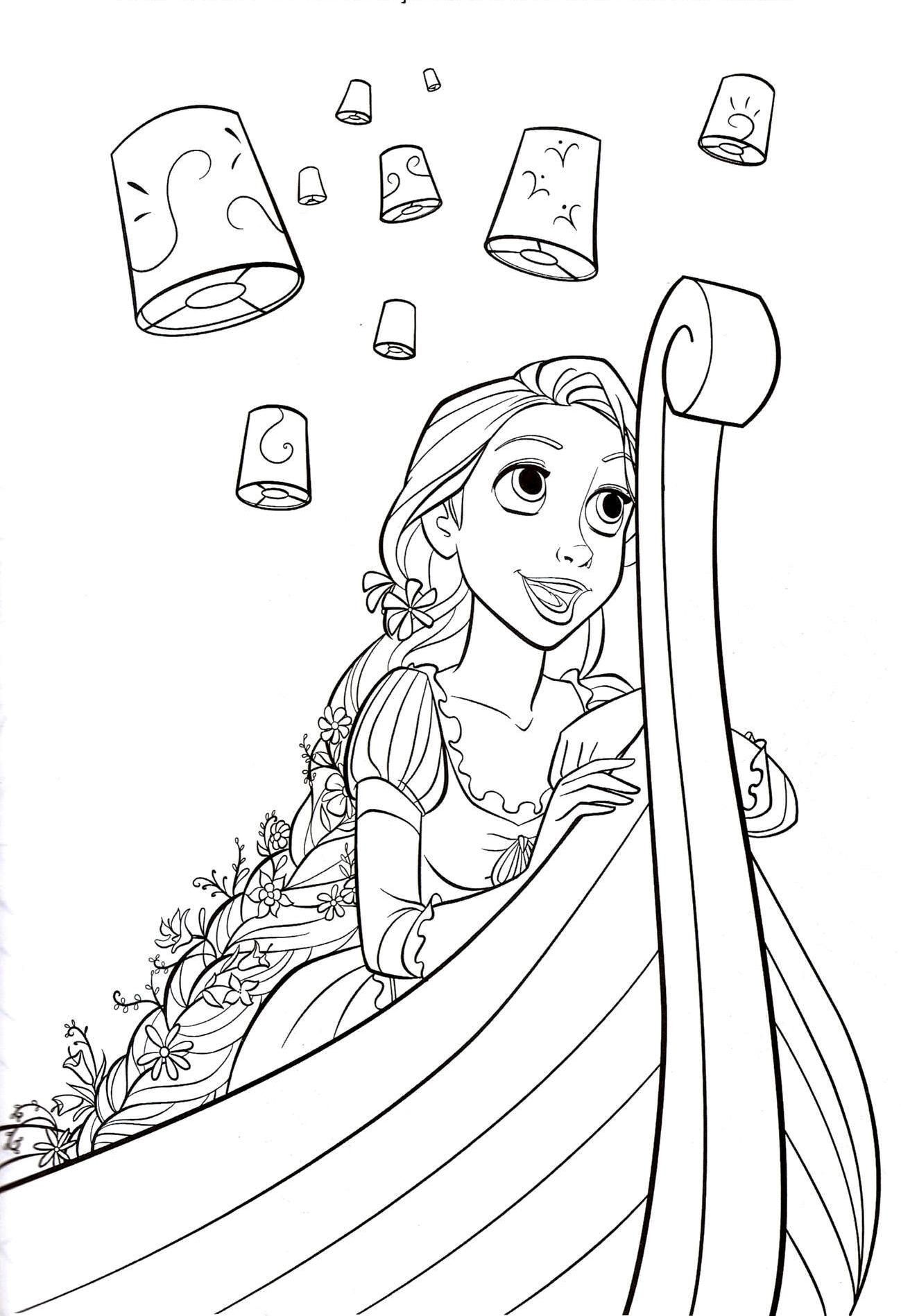 Rapunzel Coloring Pages Disney