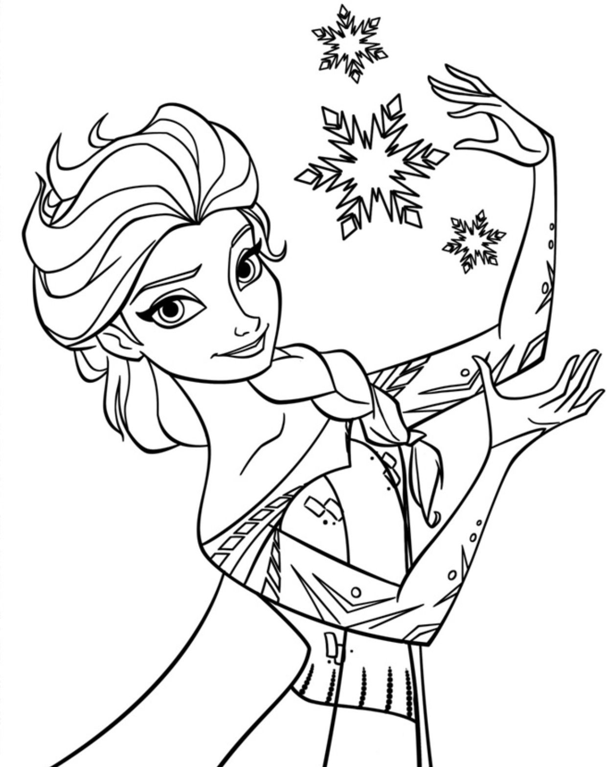 Coloring Pages For Kids To Print Elsa