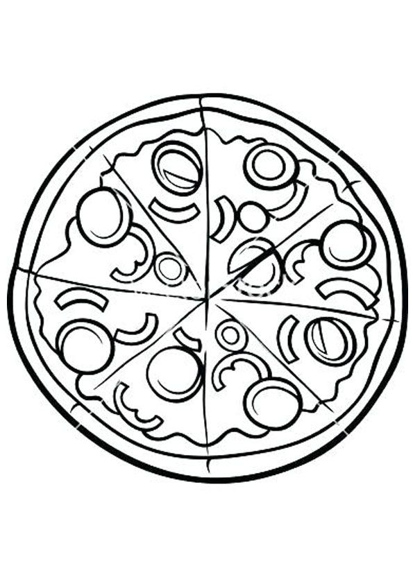 Blank Pizza Coloring Pages