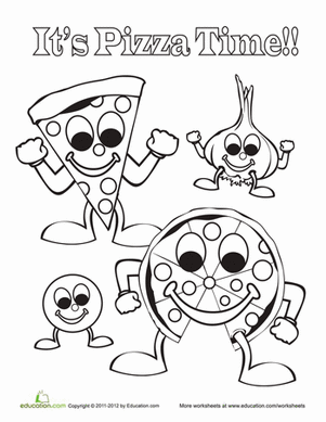 Pizza Coloring Pages To Print