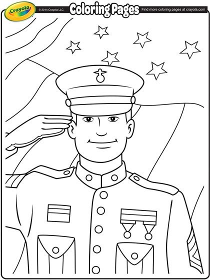 Crayola Coloring Pages Veterans Day