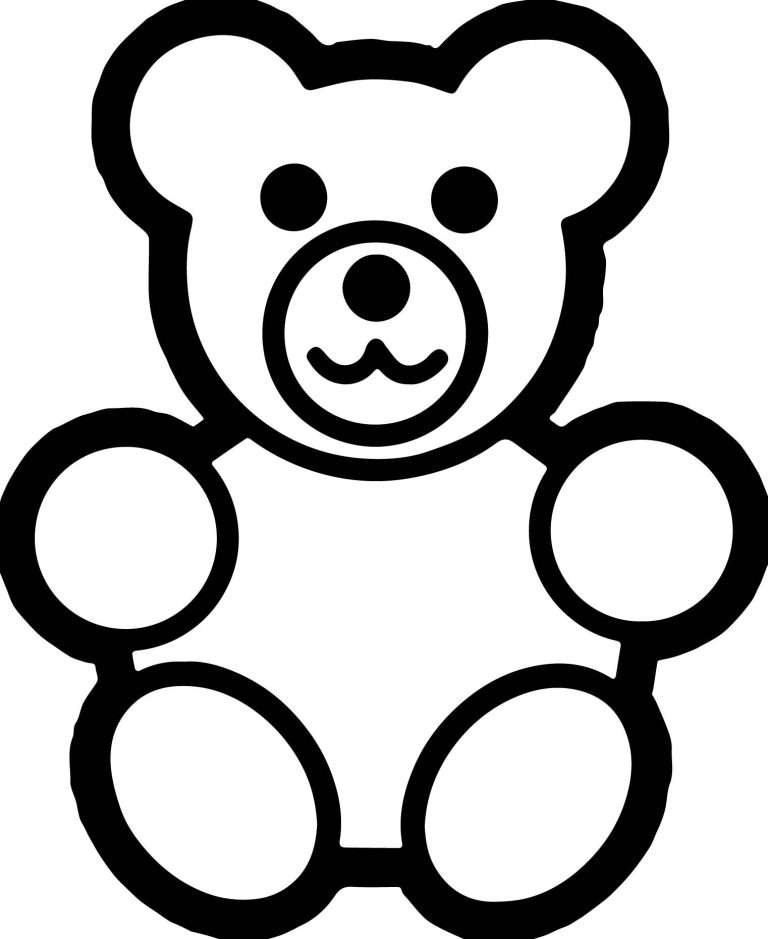 Bear Coloring Pages Easy