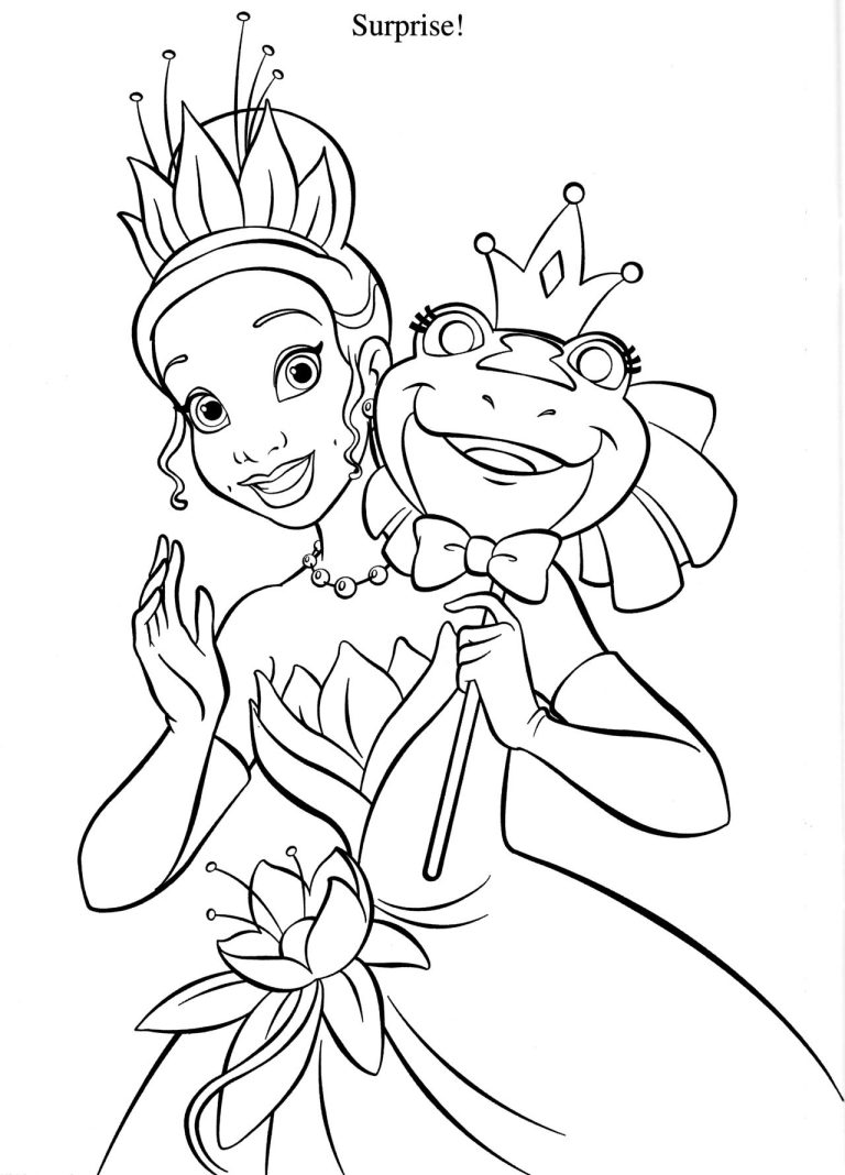 Princess And The Frog Coloring Pages