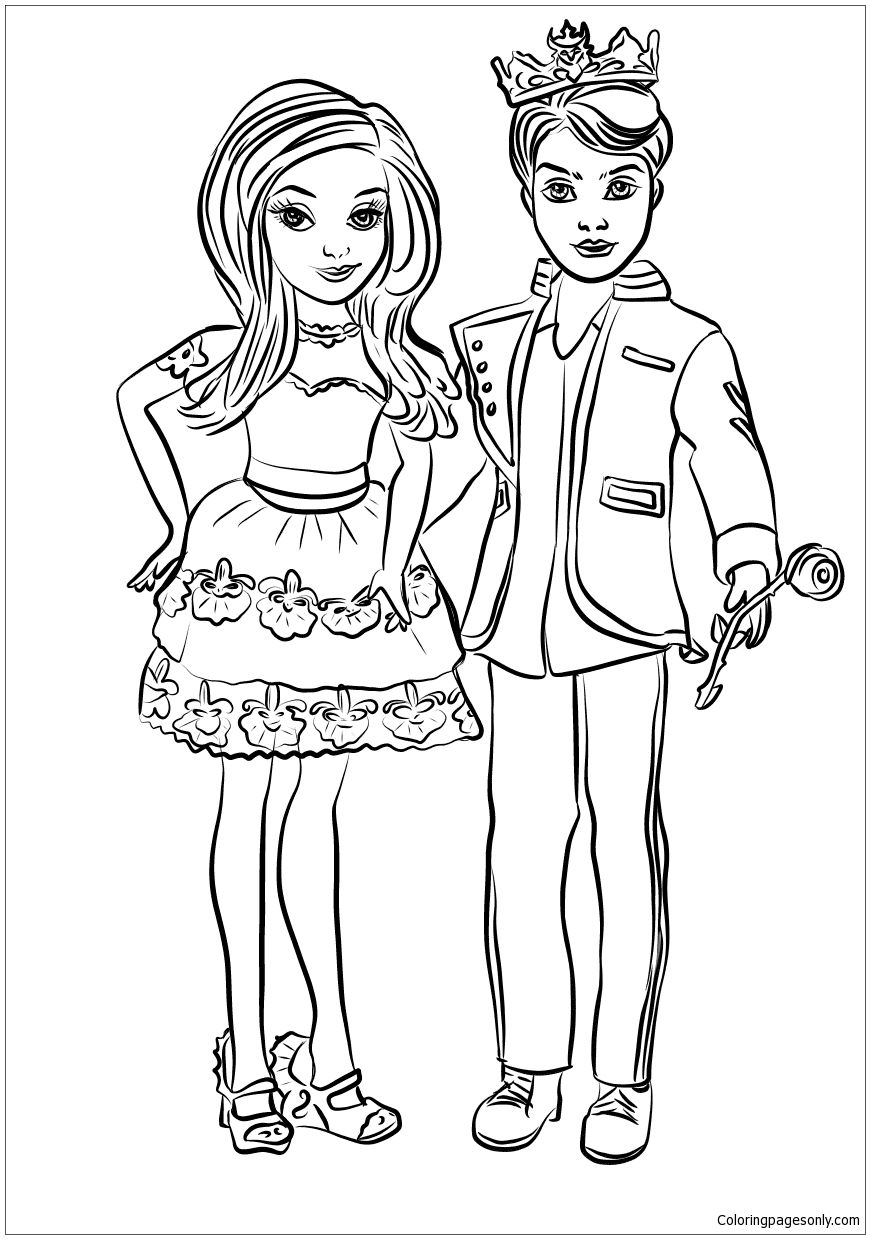 Descendants Coloring Pages Mal And Ben