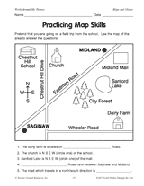 Map Skills Worksheets 4th Grade