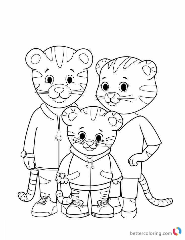 Daniel Tiger Coloring Pages Free