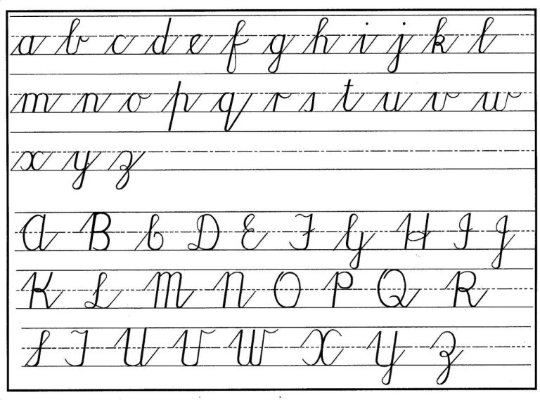 Cursive Handwriting Practice Sheets For Beginners