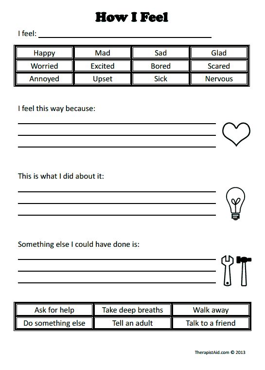 Therapist Aid Worksheets