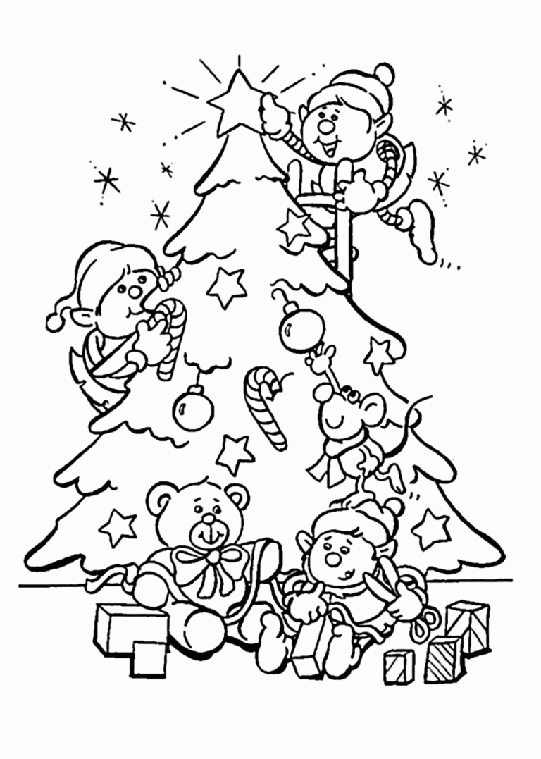 Christmas Tree Colouring Images