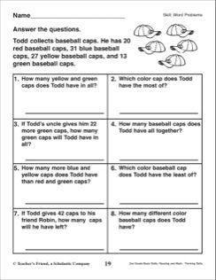 Math Problems For 2nd Graders With Answers