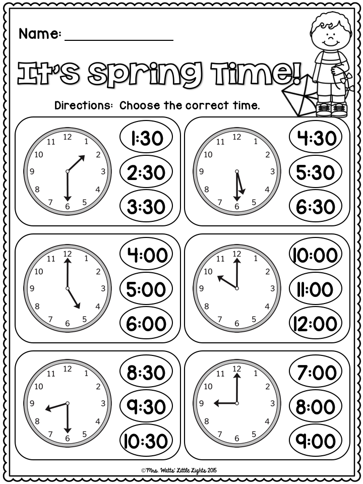 Telling Time Worksheets To The Hour