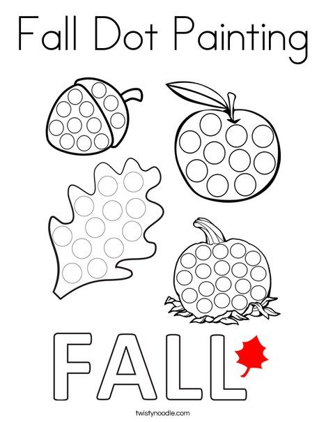 Twisty Noodle Fall Coloring Pages