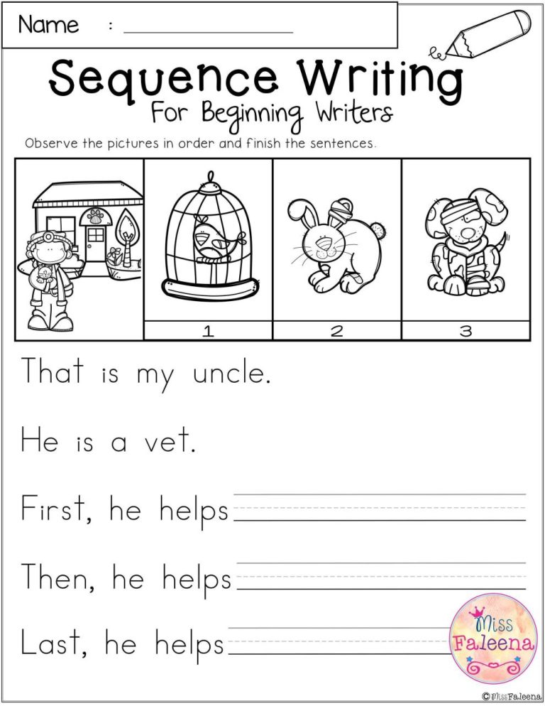 Sequencing Worksheets Free
