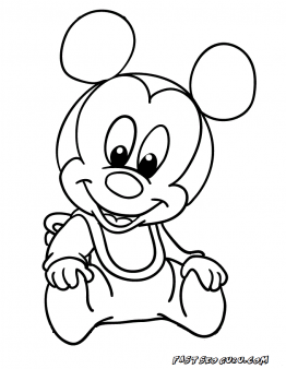 Mickey Mouse Coloring Pages Babies