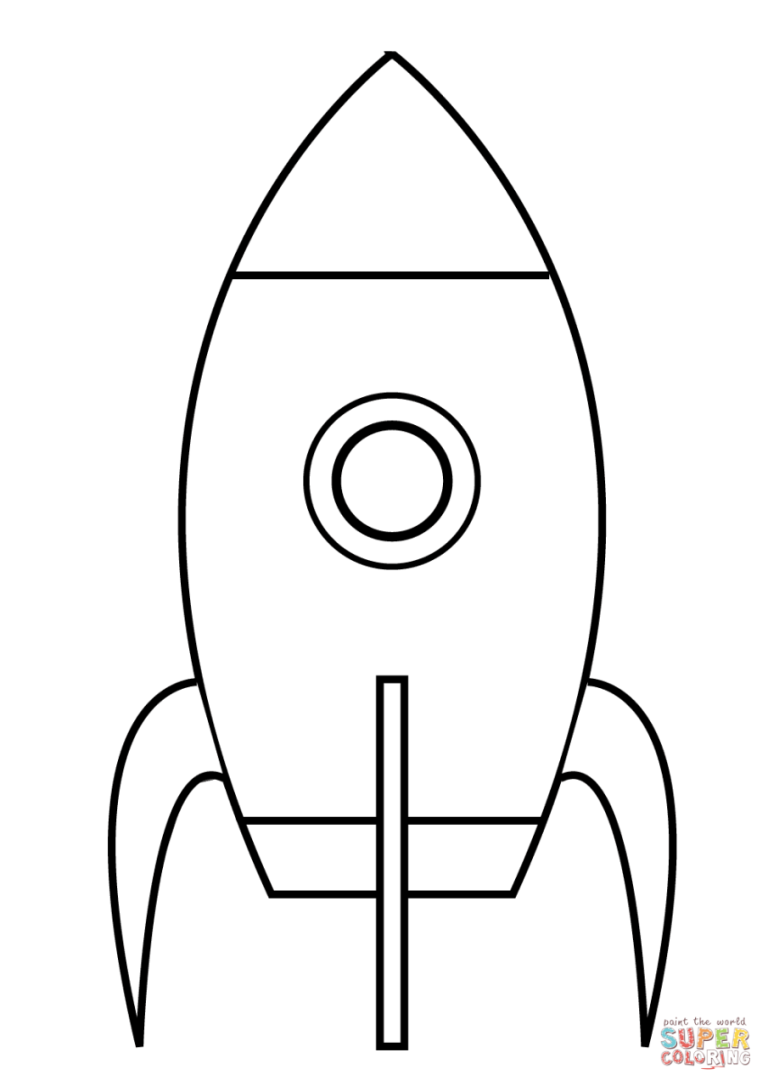 Simple Rocket Coloring Pages