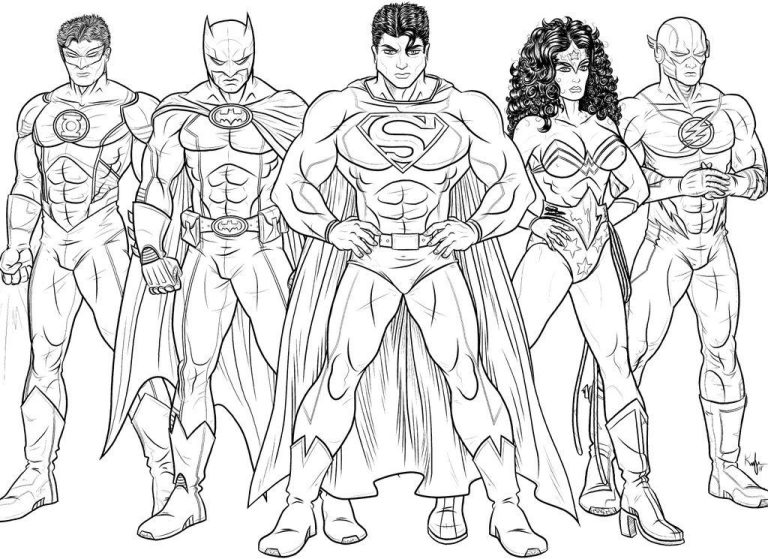 Justice League Coloring Pages Superheroes