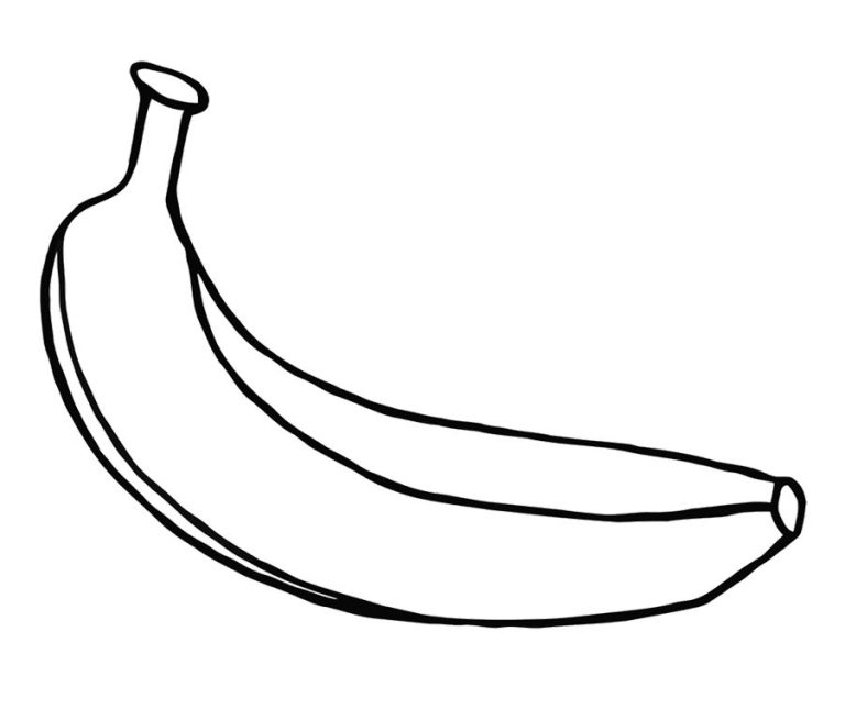 Banana Coloring Pages Printable