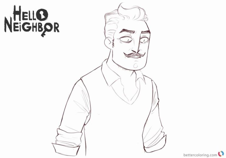 Hello Neighbor Coloring Pages To Print