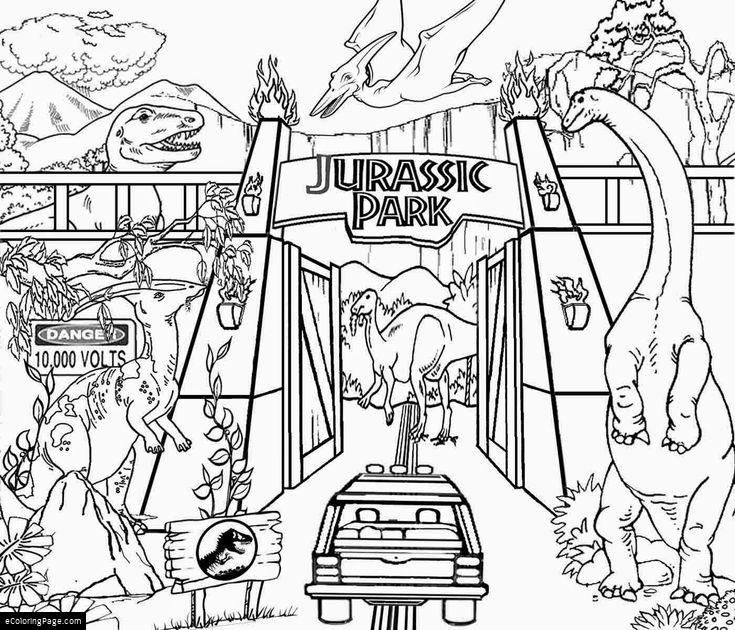 Jurassic Park Coloring Pages Lego