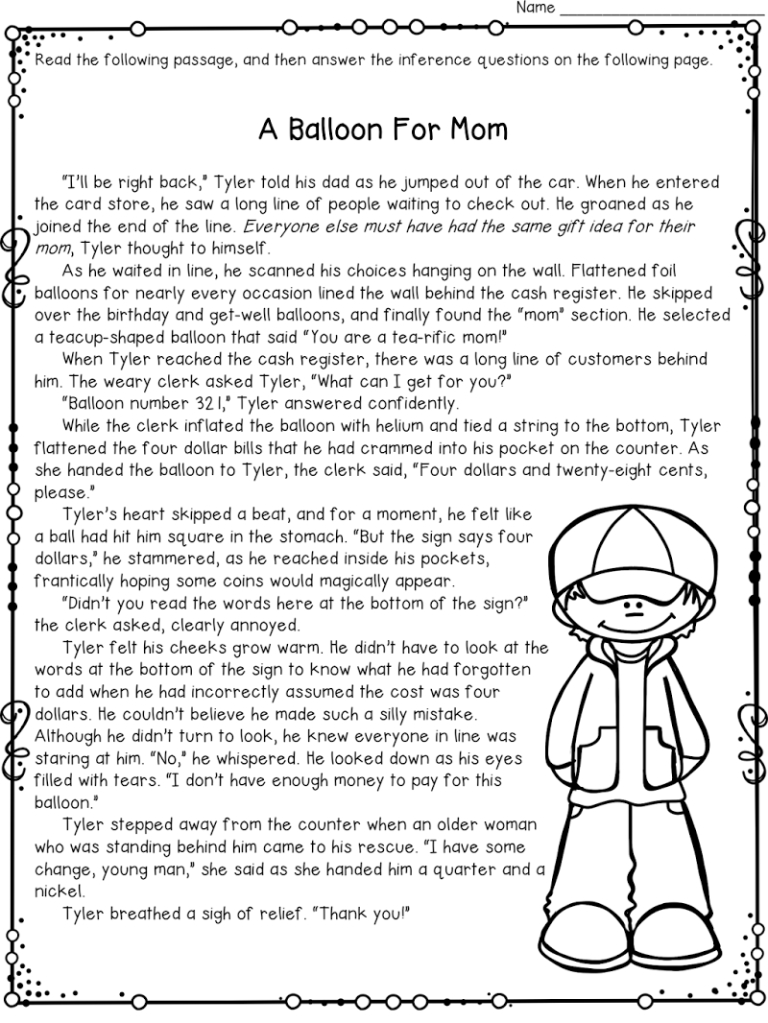 5th Grade Inference Worksheets Pdf
