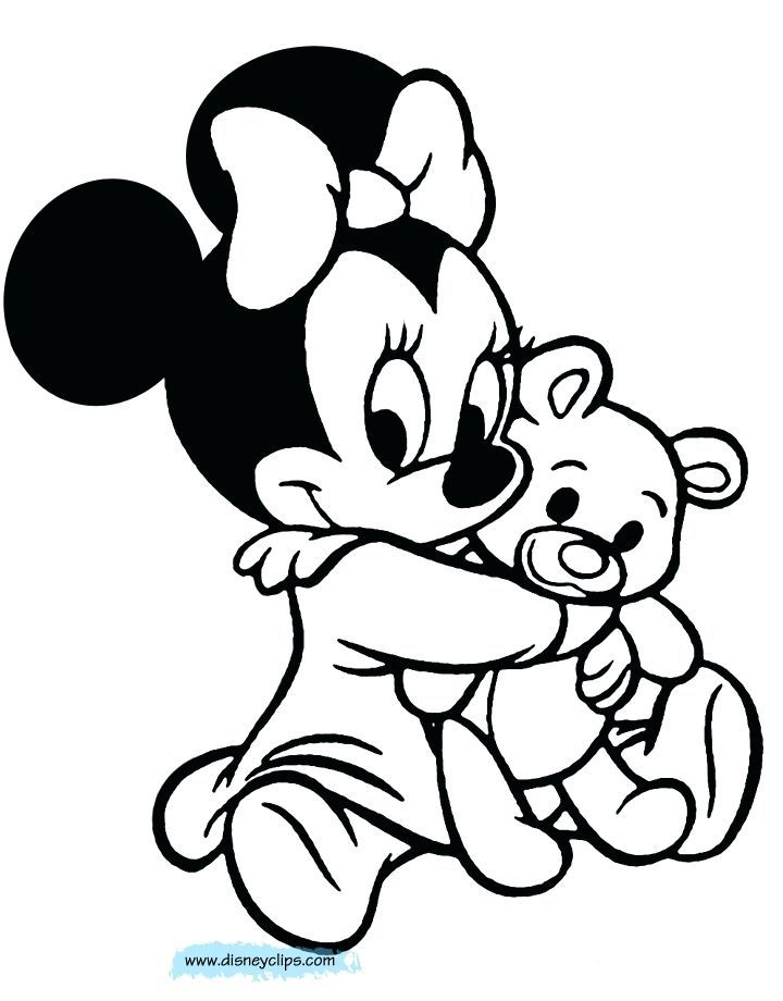 Minnie Mouse Coloring Pages Baby