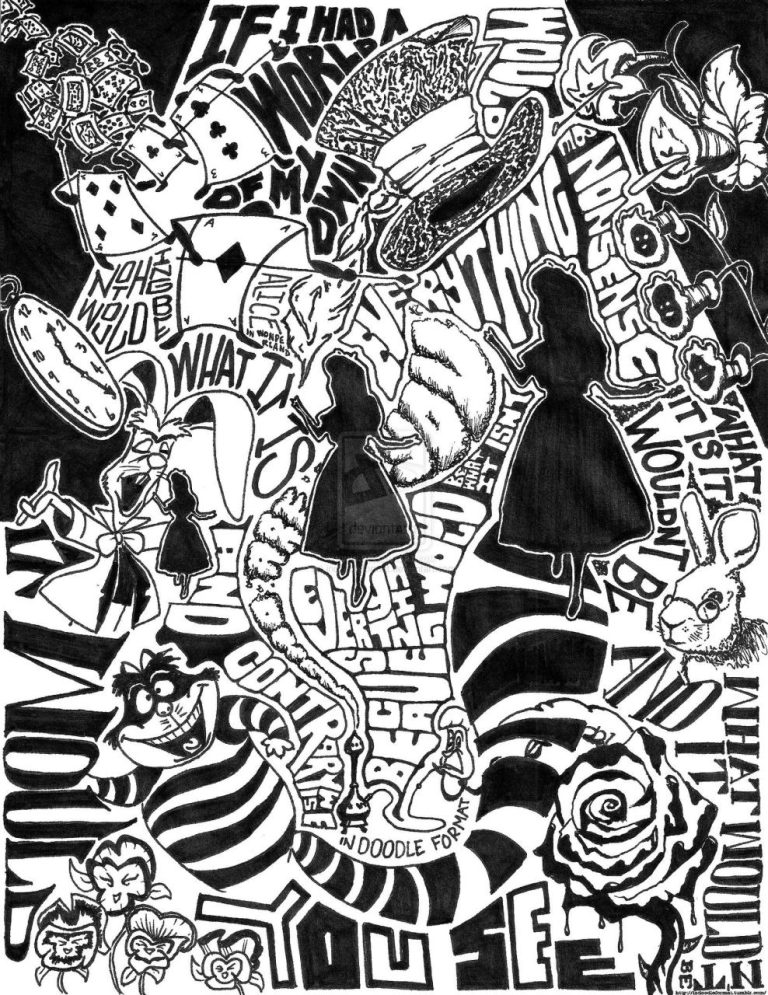 Alice In Wonderland Coloring Pages Trippy