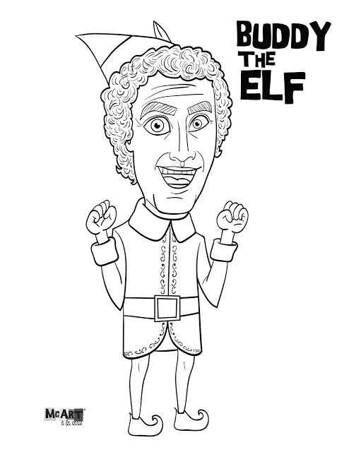 Buddy The Elf Coloring Pages