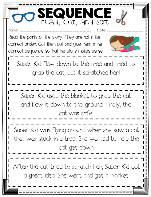 Sequence Of Events Worksheets 4th Grade