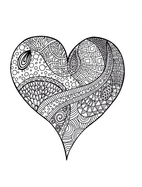 Heart Coloring Pages Hard