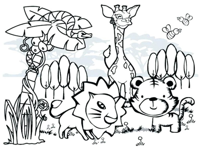 Wild Animal Coloring Pages Of Animals For Kids