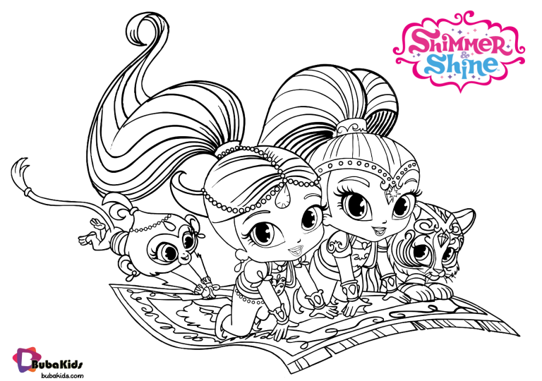 Shimmer And Shine Coloring Pages To Print