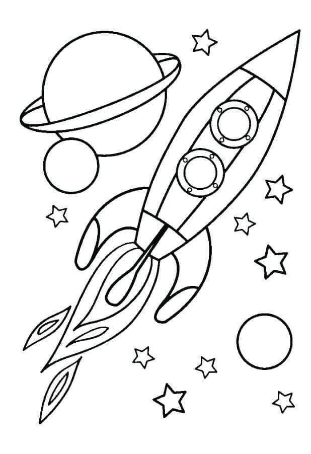 Realistic Rocket Coloring Pages