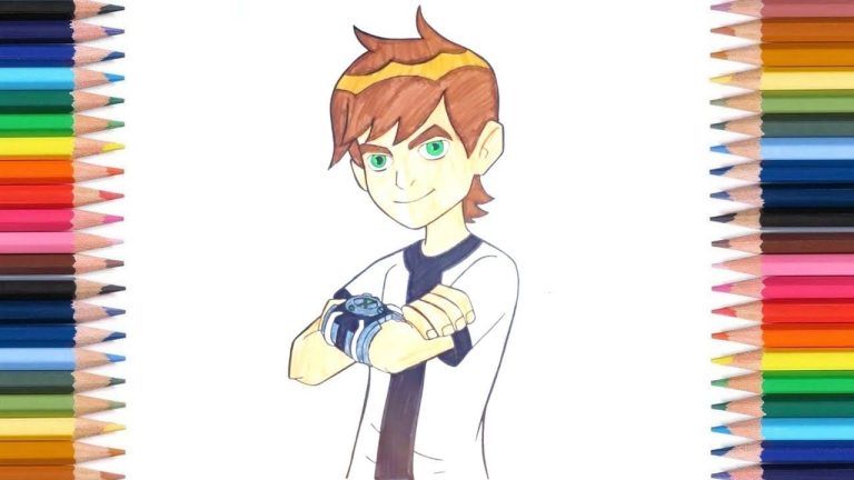 Ben 10 Drawing With Colour