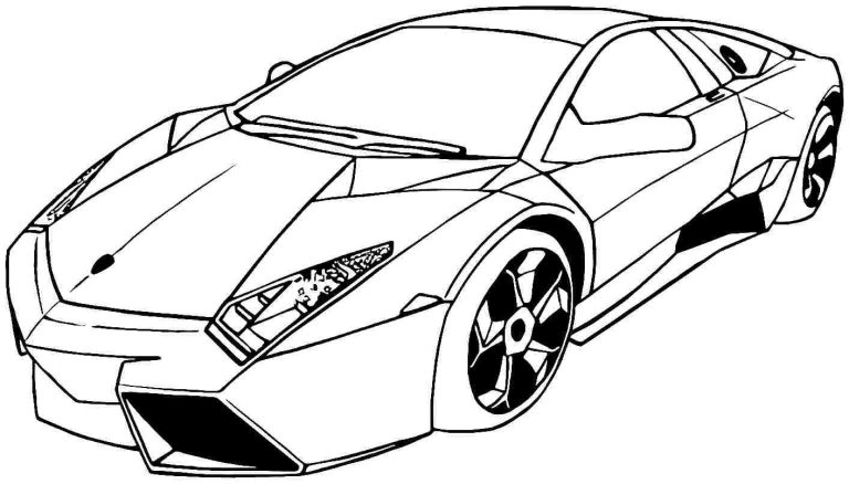 Race Car Coloring Pages Lamborghini