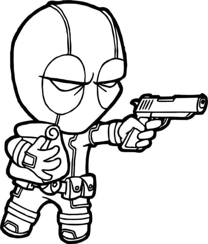 Deadpool Coloring Pages Chibi