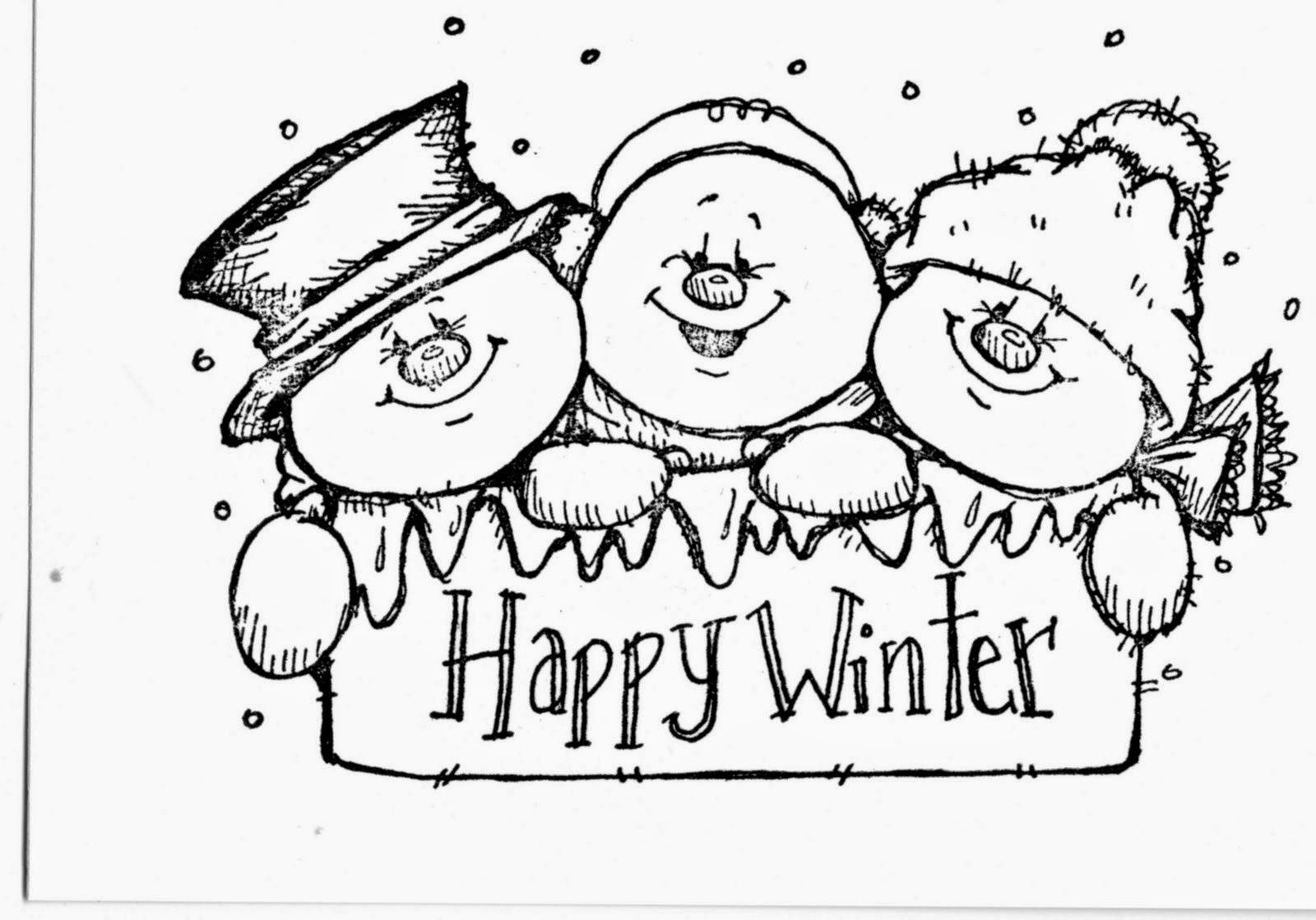 Cute Snowman Coloring Pages