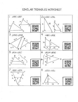 Similar Right Triangles Worksheet Pdf