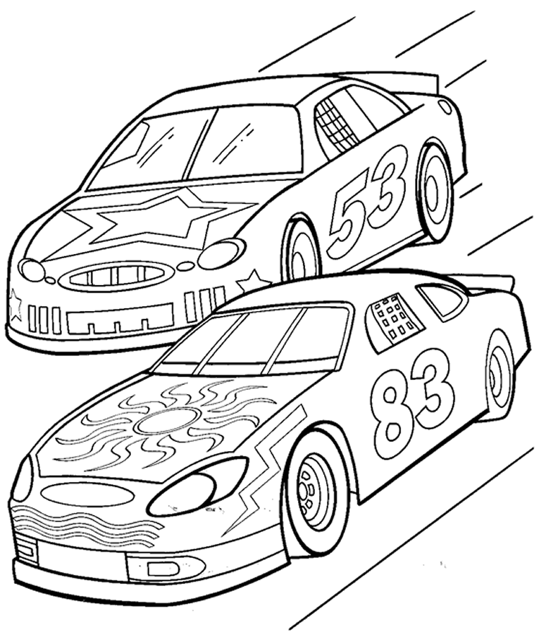 Race Car Coloring Pages