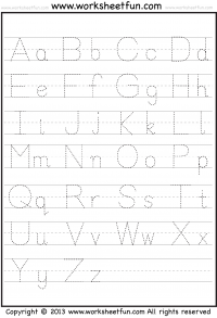 Traceable Letters Printable Worksheets